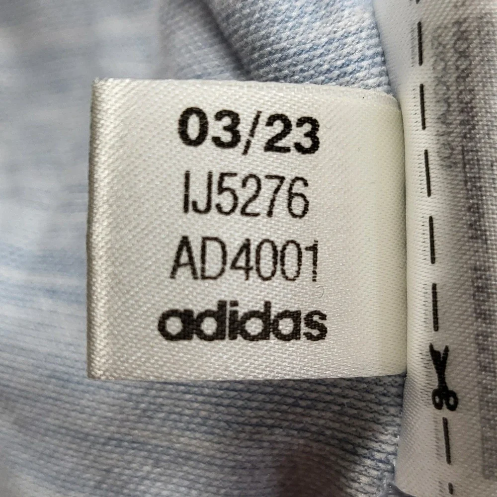 Adidas Golf Mens Performance Polo Shirt‎ Blue Heather Striped IJ5276 Size Large